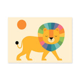 Colorful Lion Kids Wall Art – Cheerful Nursery Animal Print