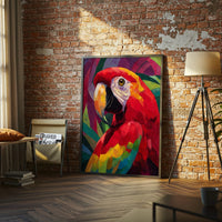 Colorful Parrot Painting Home Art Wall Poster – Vibrant Tropical Bird Canvas Print