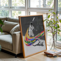 Colorful Tennis Player Pop Art Print | Non-Figurative Sports Wall Print