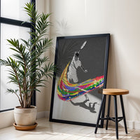 Colorful Tennis Player Pop Art Print | Non-Figurative Sports Wall Print