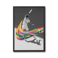 Colorful Tennis Player Pop Art Print | Non-Figurative Sports Wall Print