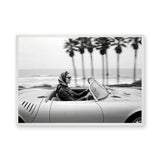 Convertible Coastal Vintage Wall Art – Black and White Ocean Road Drive