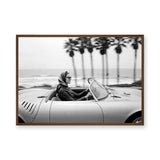 Convertible Coastal Vintage Wall Art – Black and White Ocean Road Drive