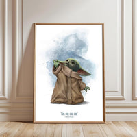 “Coo, Coo, Coo” The Child Aesthetic Star Wars Wall Print Décor Poster Print