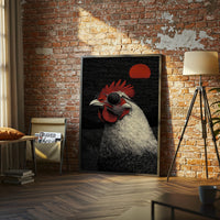 Cool Chicken with Sunglasses Pop Art Print – Funny Chicken Wall Décor