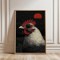 Cool Chicken with Sunglasses Pop Art Print – Funny Chicken Wall Décor