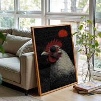 Cool Chicken with Sunglasses Pop Art Print – Funny Chicken Wall Décor
