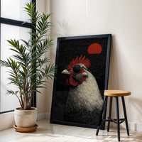 Cool Chicken with Sunglasses Pop Art Print – Funny Chicken Wall Décor