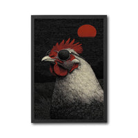 Cool Chicken with Sunglasses Pop Art Print – Funny Chicken Wall Décor