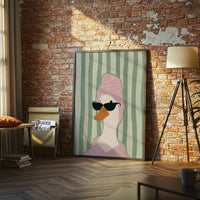 Cool Duck in Sunglasses Pop Art Décor Poster | Funky Animal Wall Print