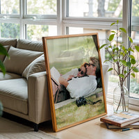Couple Relaxing Under Tree Aesthetic Home Art Print