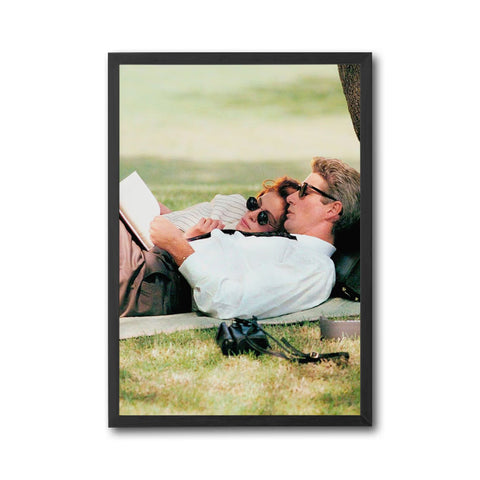 Couple Relaxing Under Tree Aesthetic Home Art Print
