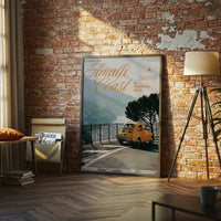 Cruise the Amalfi Coast in Enduring Style Décor Poster, Aesthetic Amalfi Coast Quote Wall Print