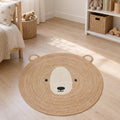 Cute Animal Round Kids Rug – Multicolor 1668 in a nursery