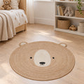 Cute Animal Round Kids Rug – Multicolor 1668 in a nursery