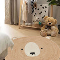 Cute Animal Round Kids Rug – Multicolor 1668 in a nursery