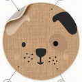 Cute Animal Round Kids Rug – Natural Jute – features