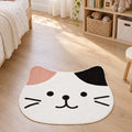 Cute Animal Round Kids Rug – White in a nursery