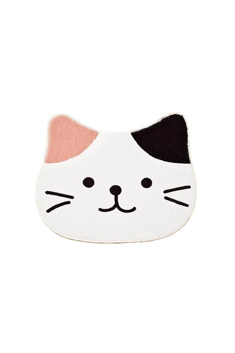 Cute Animal Round Kids Rug – White
