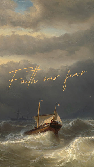 Faith Over Fear Quote Home Art Décor Poster – Inspirational Aesthetic Print for Home Decor