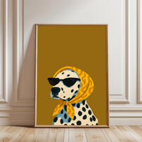 Dalmatian with Sunglasses Pop Art Print | Contemporary Dog Wall Print