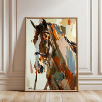 Daria Non-Figurative Horse Painting Home Art Print