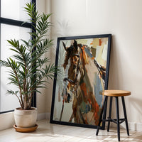 Daria Non-Figurative Horse Painting Home Art Print