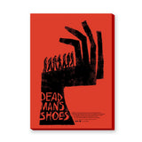 Dead Man's Shoes Movie Typography Wall Art – Red and Black Shoe Print