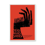 Dead Man's Shoes Movie Typography Wall Art – Red and Black Shoe Print