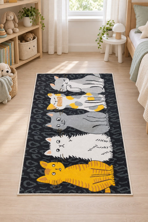Decorative Modern Kids Area Rug in a nursery