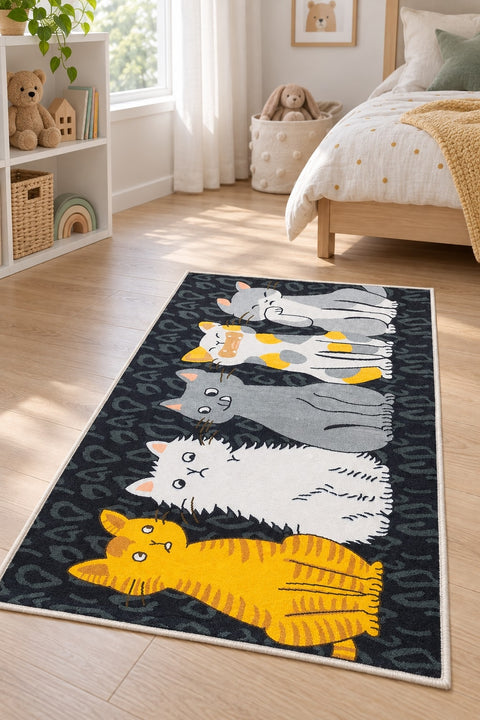 Decorative Modern Kids Area Rug in a nursery