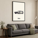 DeLorean Time Machine Retro Wall Art – Minimalist Movie Typography
