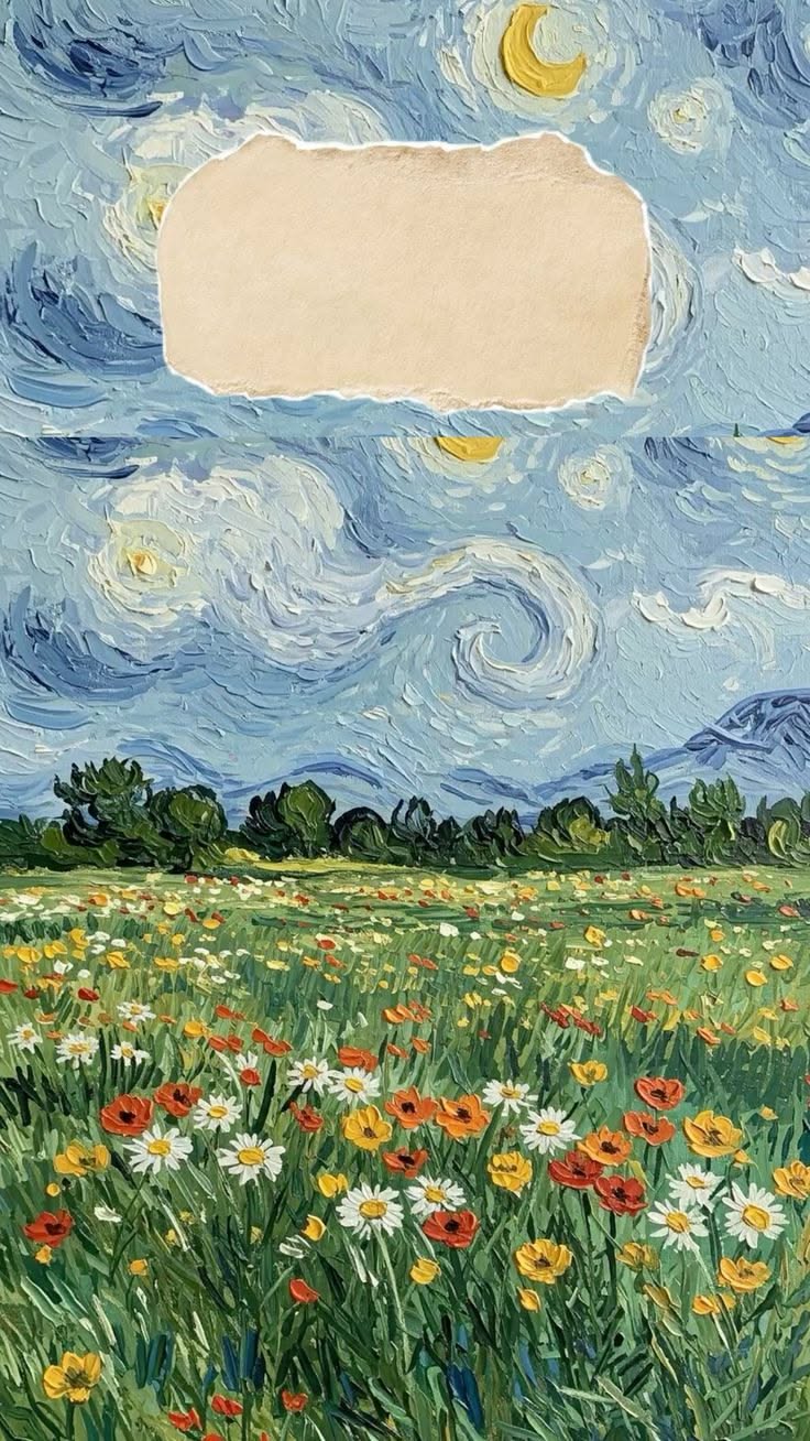 Starry Night Field Aesthetic Wall Print Wall Poster