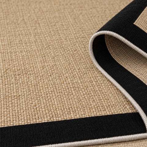 Digital Print Modern Kitchen Rug – Black – texture close-up