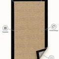 Digital Print Modern Kitchen Rug – Black – features