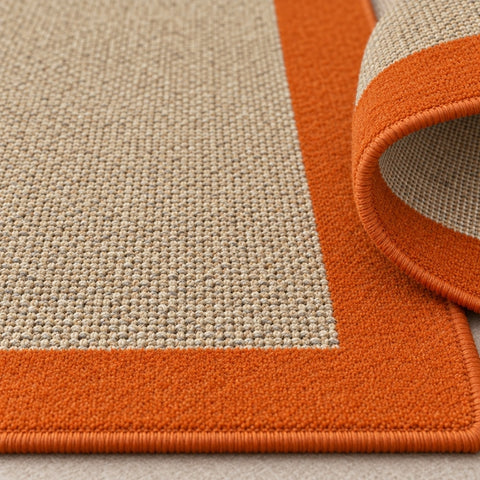Digital Print Modern Kitchen Rug – Orange – texture close-up