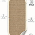 Digital Print Modern Oval Kitchen Rug – Beige – features