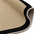 Digital Print Modern Oval Kitchen Rug – Black – texture close-up