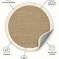 Digital Print Modern Round Kitchen Rug – Beige – features