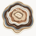 Digital Print Round Area Rug – Brown