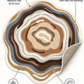 Digital Print Round Area Rug – Brown – features