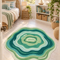 Digital Print Round Area Rug – Green in a nursery