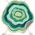 Digital Print Round Area Rug – Green – features