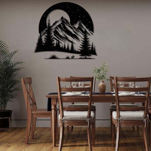 Mountain Nature View Metal Wall Art