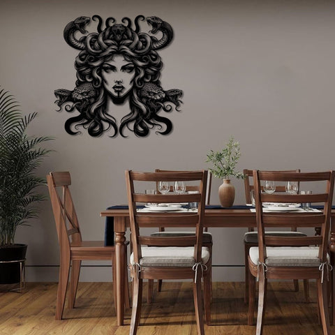 Medusa Gothic Metal Wall Art