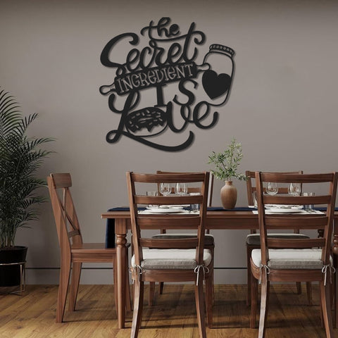 Secret Ingredient is Love Metal Wall Art