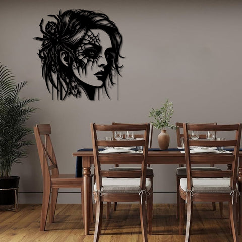 Gothic Woman Metal Wall Art