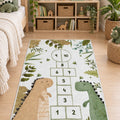 Dinosaur Hopscotch Kids Area Rug in a nursery
