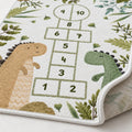 Dinosaur Hopscotch Kids Area Rug – texture close-up
