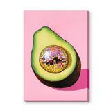 Disco Avocado Pop Art Wall Art – Surreal Pink Kitchen Print